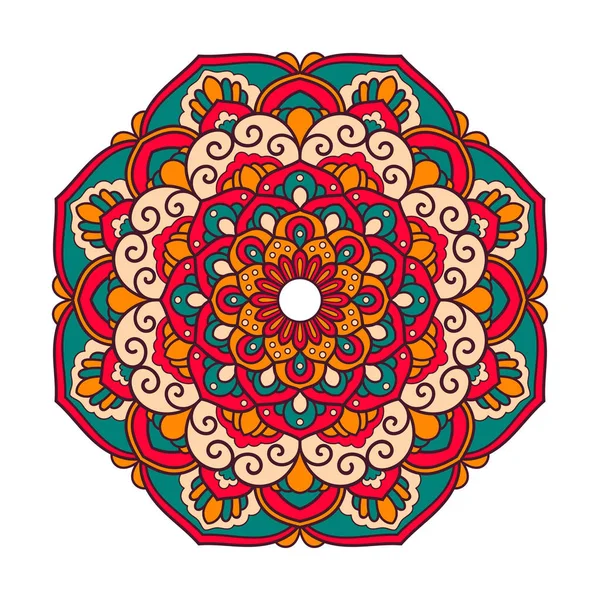 Mandala. Elemento decorativo etnico . — Vettoriale Stock