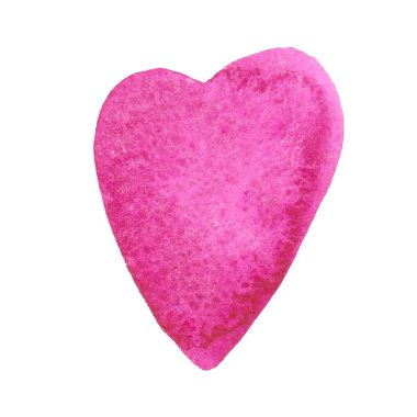 sulu boya boyalı pembe kalp, vector öğesinin tasarımınız için