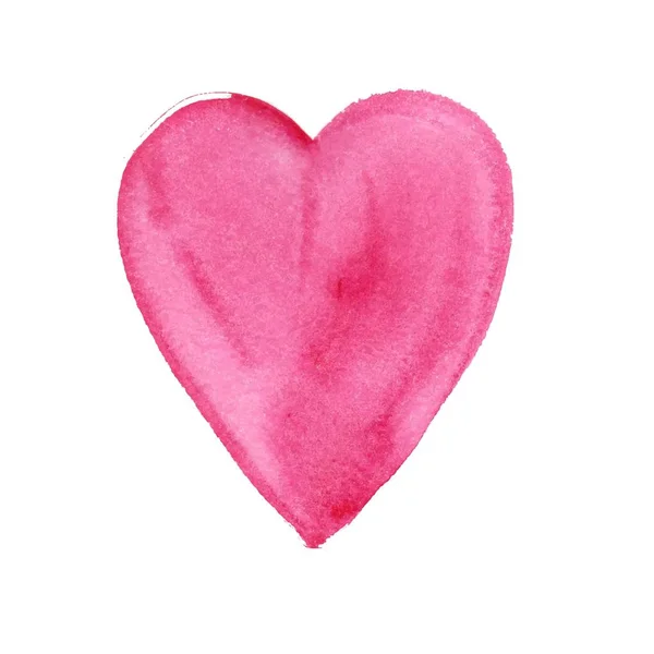 Aquarelle peint coeur rose, élément vectoriel pour votre conception — Image vectorielle