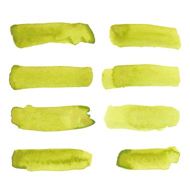 El suluboya brushstroke yeşil çizgili boyalı.