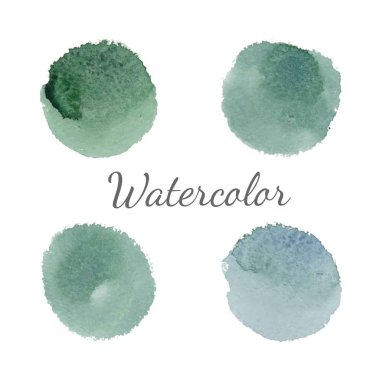 Sert vuruş, kontur fırça ve boya doku ile renkli sulu boya lekeleri.