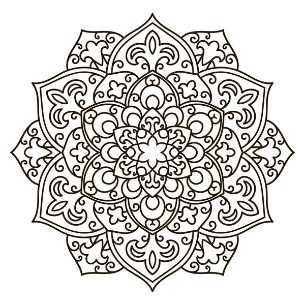 Mandala. Elemento decorativo étnico . — Archivo Imágenes Vectoriales