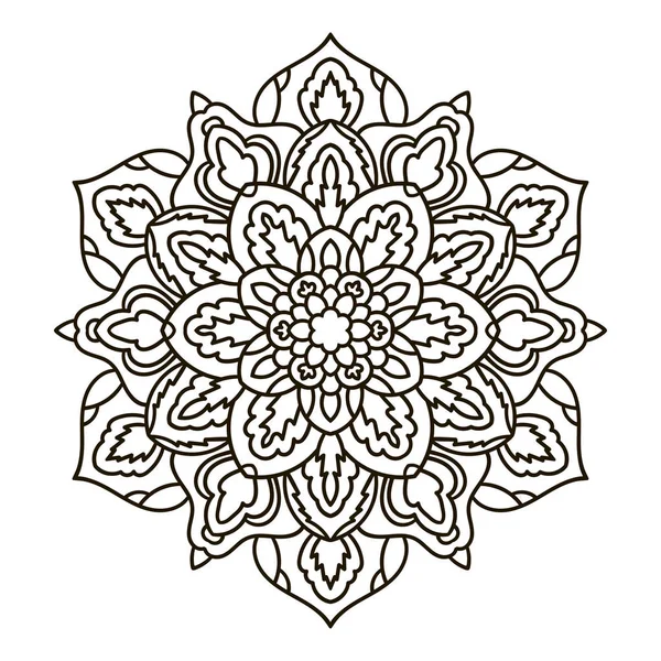 Mandala. Elemento decorativo étnico . — Archivo Imágenes Vectoriales