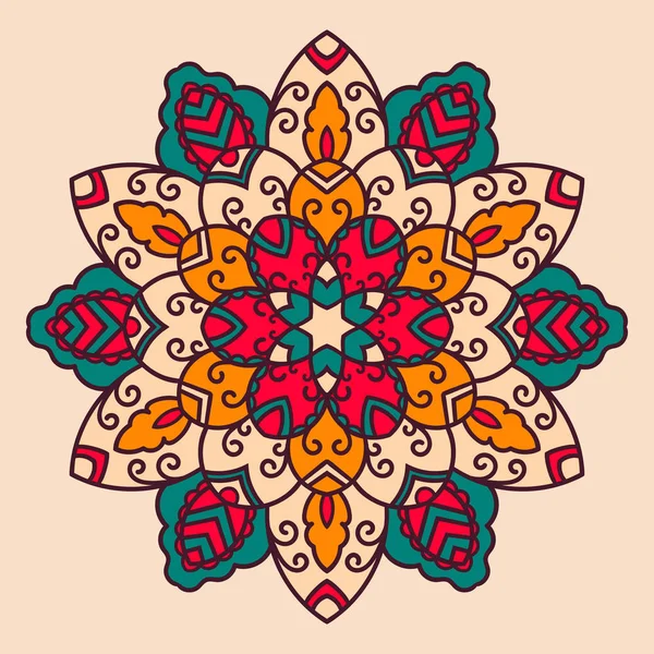 Mandala. Elemento decorativo étnico . — Vector de stock