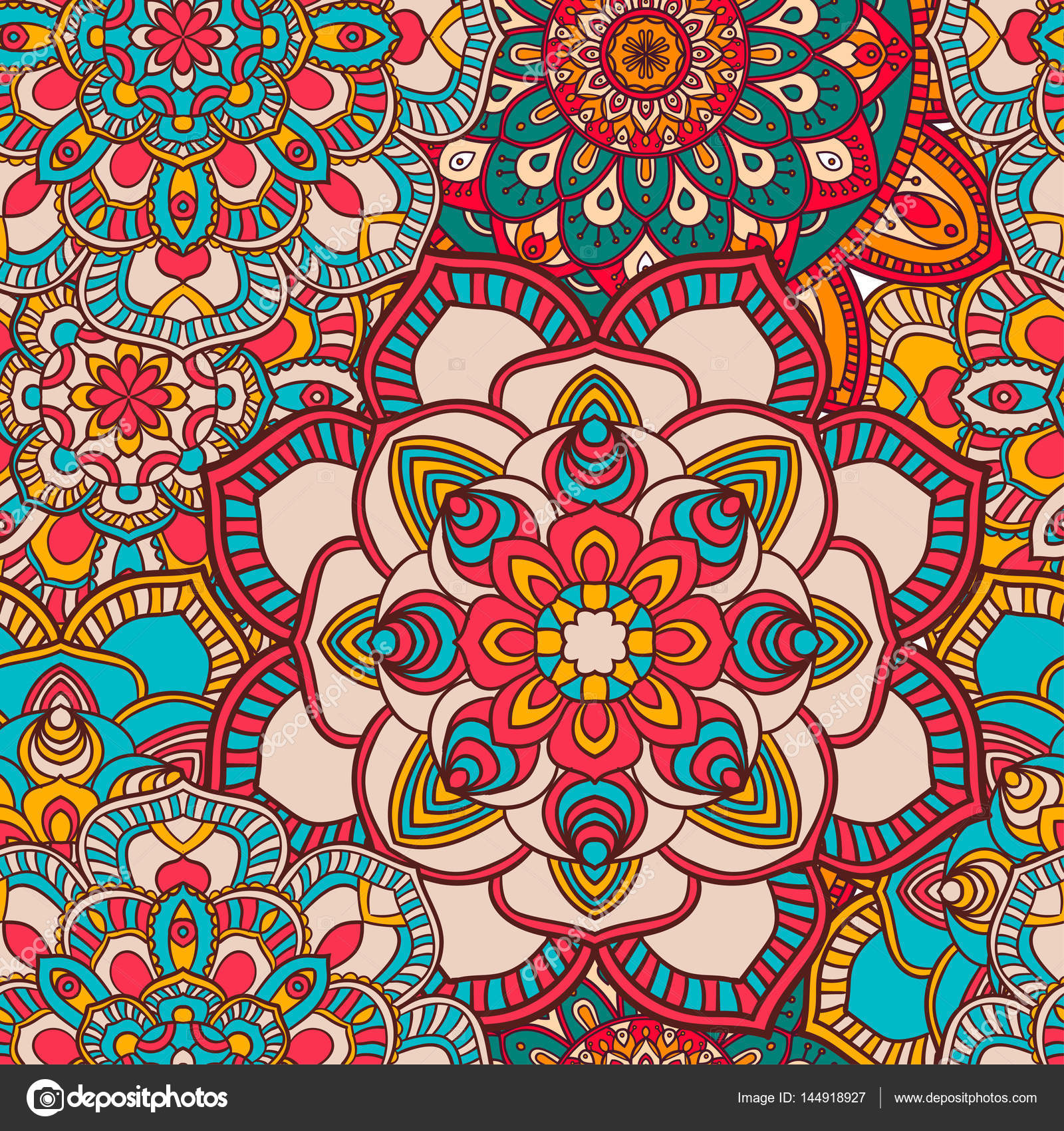 sjækel Grine sår Mandala pattern for printing on fabric or paper. Stock Vector by ©evgenialo  144918927