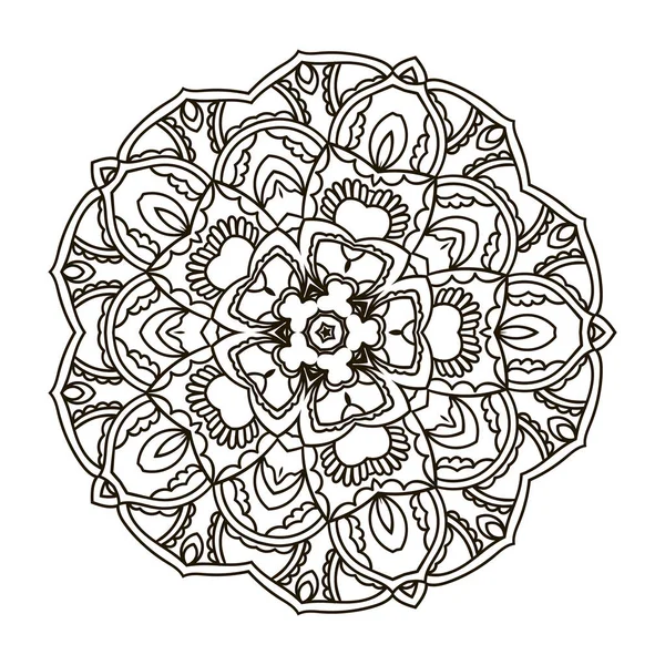 Mandala. Elemento decorativo étnico . — Archivo Imágenes Vectoriales