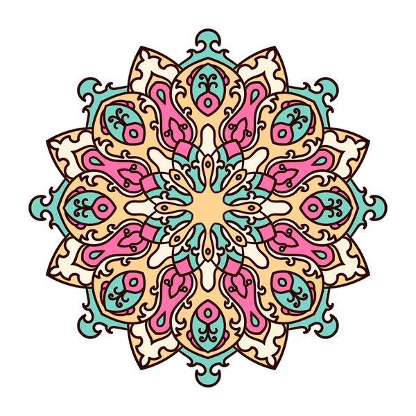 Mandala. Elemento decorativo étnico . — Archivo Imágenes Vectoriales