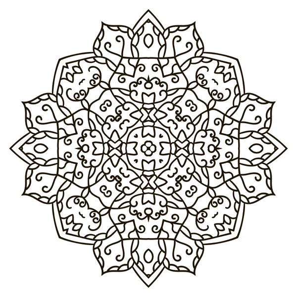 Mandala. Elemento decorativo étnico . — Archivo Imágenes Vectoriales