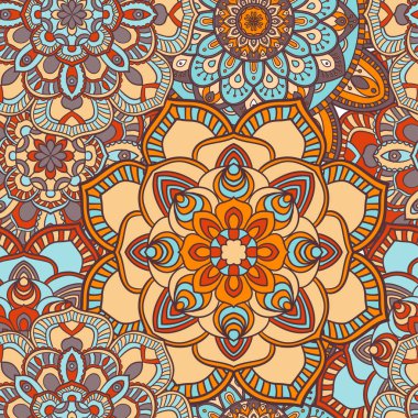 Mandala desen kumaş ya da kağıt üzerine basım için.