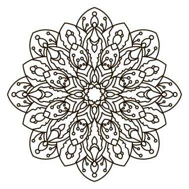 Mandala. Etnik dekoratif öğe.