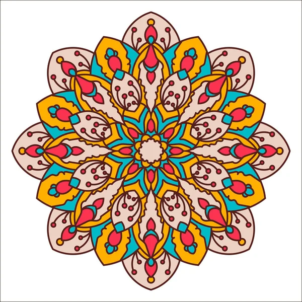 Mandala. Elemento decorativo étnico . — Archivo Imágenes Vectoriales