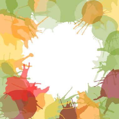 çerçeve rengi lekeler, beyaz zemin üzerine, vektör illüstrasyon izole