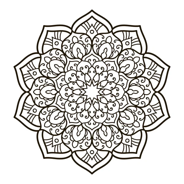 Mandala. Elemento decorativo étnico . — Archivo Imágenes Vectoriales