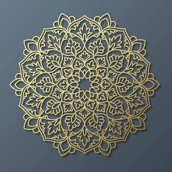 Mandala. Elemento decorativo étnico. Islã, árabe, indiano, motivos otomanos. Estilo Boho. Arte de linha para design de página de livro de colorir adulto . Gráficos Vetores
