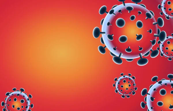 Вирус Короны Covid Вспышка Вирусной Клеткой Микроскопической Форме Шаблон Векторной — стоковый вектор