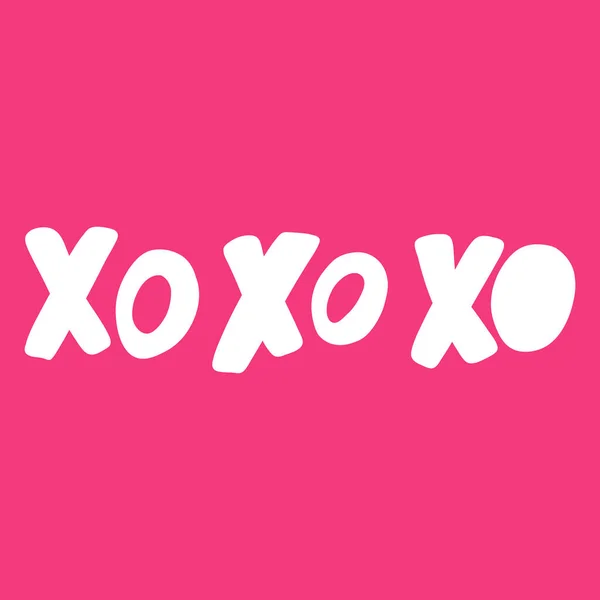 Xo Xo. Aşk hakkındaki sosyal medya içeriği için sevgililer günü çıkartması. Vektör el çizimi illüstrasyon tasarımı. — Stok Vektör