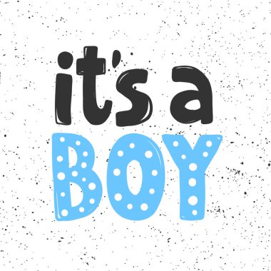 O bir erkek. Sosyal medya içeriği etiketi. Vektör el çizimi illüstrasyon tasarımı. 