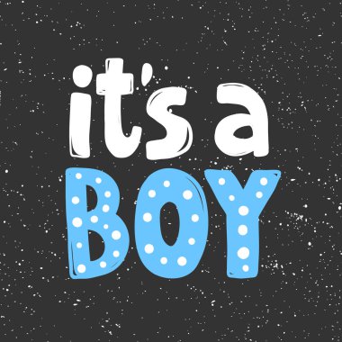 O bir erkek. Sosyal medya içeriği etiketi. Vektör el çizimi illüstrasyon tasarımı. 