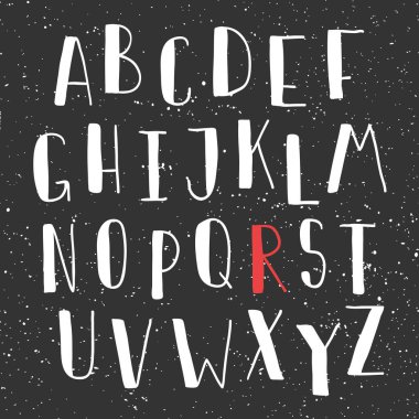 Sosyal medya içeriği için el çizimi kabarcık yazı tipi. Vektör el çizimi illüstrasyon tasarımı. 