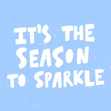 Işıldamanın tam zamanı. Noel ve mutlu yeni yıl vekil eli çizgi roman harfleriyle illüstrasyon afişi çizdi. 