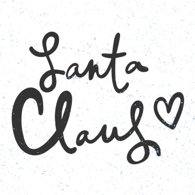 Noel Baba. Noel ve mutlu yeni yıl vekil eli çizgi roman harfleriyle illüstrasyon afişi çizdi. 