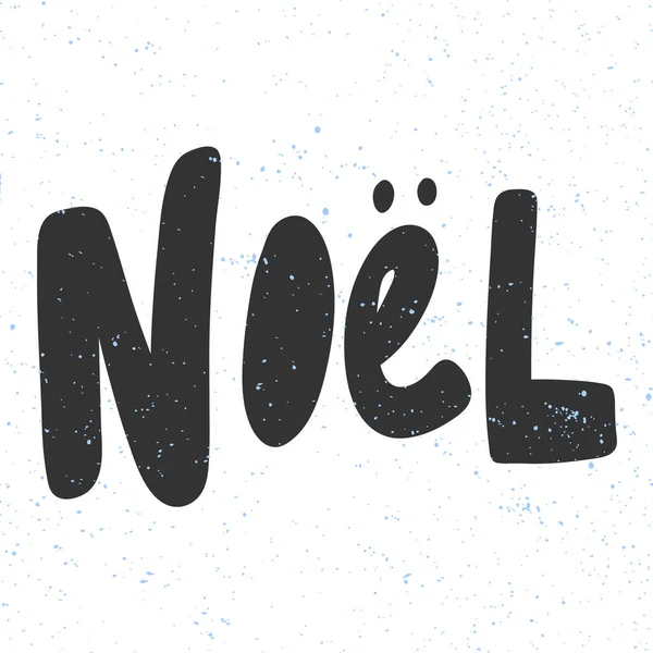 Noel. Navidad y feliz año nuevo vector dibujado a mano banner ilustración con letras cómicas de dibujos animados . — Archivo Imágenes Vectoriales