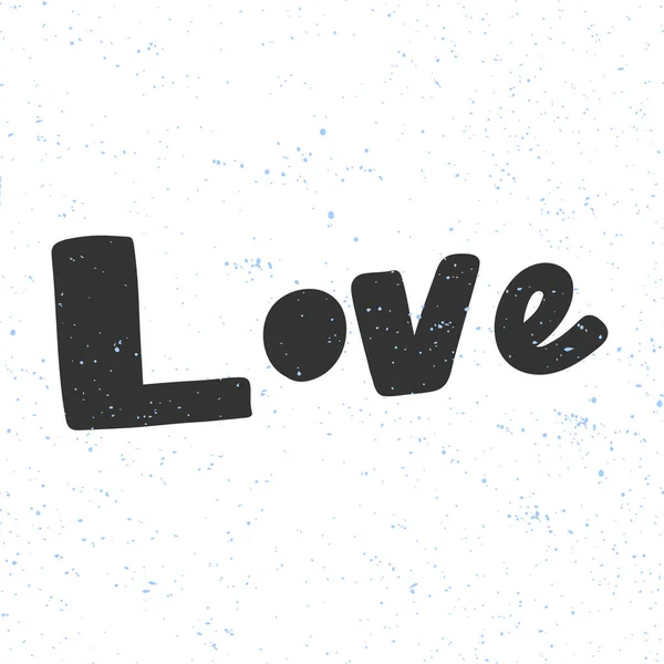 Kärlek. Jul och gott nytt år vektor hand dras illustration banner med tecknad serie bokstäver. — Stock vektor