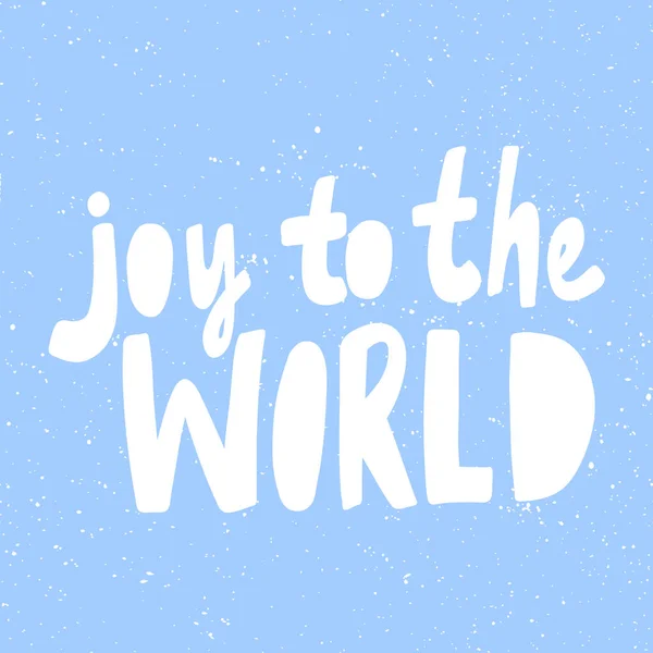 Радость миру. Рождество и счастливый новогодний вектор нарисованный вручную иллюстрационный баннер с карикатурным комиксом . — стоковый вектор