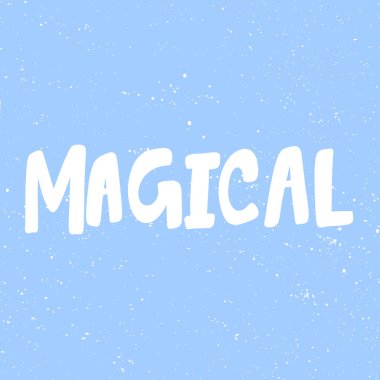 Büyüleyici. Mutlu Noeller ve mutlu yıllar. Sezon Kış Vektörü el karikatür harfleriyle illüstrasyon çıkartması çizdi. 