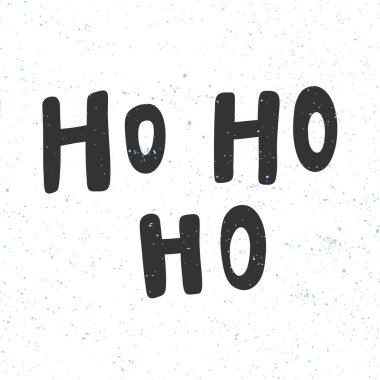 Hey, hey. Mutlu Noeller ve mutlu yıllar. Sezon Kış Vektörü el karikatür harfleriyle illüstrasyon çıkartması çizdi. 