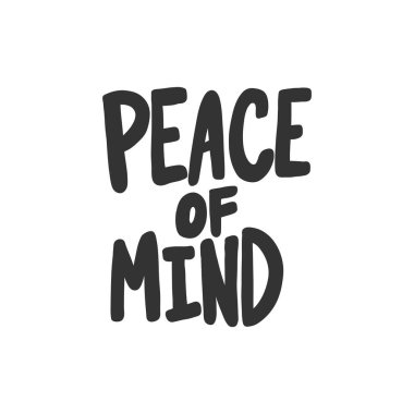 İçim rahat olsun. Sosyal medya içeriği etiketi. Vektör el çizimi illüstrasyon tasarımı. 