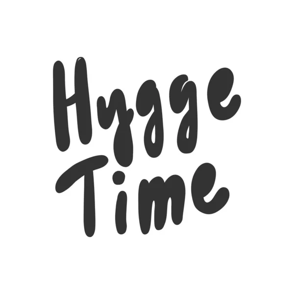 Hygge. Sticker pour le contenu des médias sociaux. illustration vectorielle dessinée à la main . — Image vectorielle