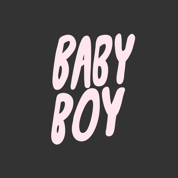 Baby boy. Sticker for social media content. Vector hand drawn illustration design. — Stock Vector