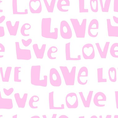 Sevgisiz el çizimi kaligrafik vektör deseni. Çizgi film harfleriyle çizilmiş vektör el çizimi. 