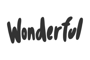 - Harika. Sosyal medya içeriği etiketi. Vektör el çizimi illüstrasyon tasarımı. 