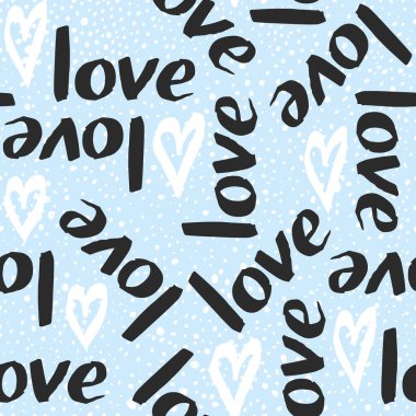 Sevgisiz el çizimi kaligrafik vektör deseni. Çizgi film harfleriyle çizilmiş vektör el çizimi. 