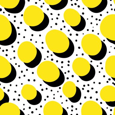 Geometrik fırça darbeleri elementleri ile vektörsüz desen. Memphis geometrik anahatları modern moda. 