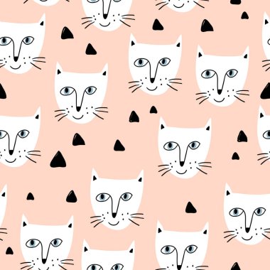 Geometrik fırça darbeleri elementleri ile vektörsüz desen. Memphis geometrik anahatları modern moda. 