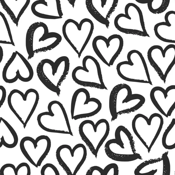 Amour sans couture dessin à la main motif vectoriel calligraphique. Illustration vectorielle dessinée à la main avec lettrage dessin animé . — Image vectorielle