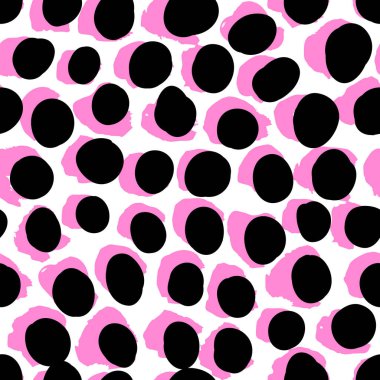 Geometrik fırça darbeleri elementleri ile vektörsüz desen. Memphis geometrik anahatları modern moda. 