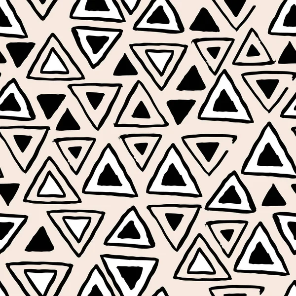 Векторный бесшовный рисунок с элементами геометрических мазков кисти. Мемфис геометрический очертания модный современный стиль. — стоковый вектор