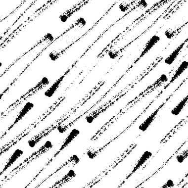 Geometrik fırça darbeleri elementleri ile vektörsüz desen. Memphis geometrik anahatları modern moda. 