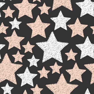 Geometrik fırça darbeleri elementleri ile vektörsüz desen. Memphis geometrik anahatları modern moda. 