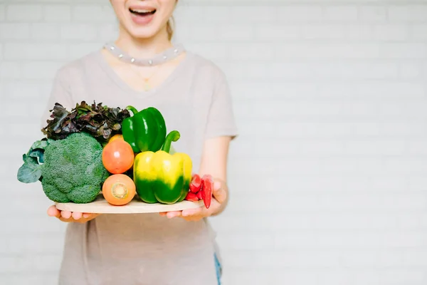 Набір Свіжих Овочів Здорового Харчування Серця Рекомендують Лікарі Медичні Працівники — стокове фото