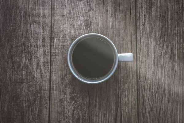 Sabah için bir fincan kahve, üst manzara