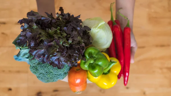 Una Selección Verduras Frescas Para Una Dieta Saludable Para Corazón —  Fotos de Stock