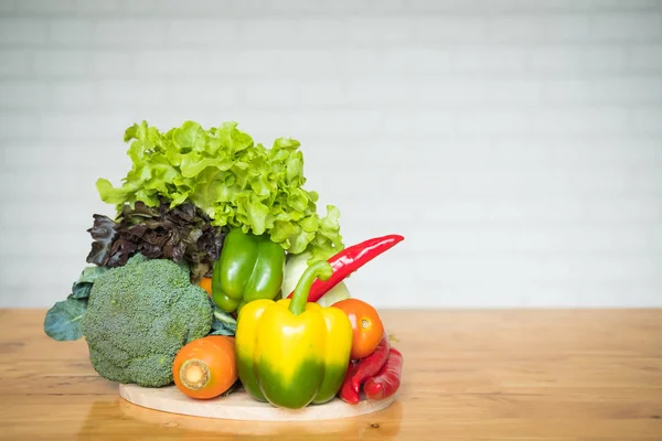 Friss Zöldségek Választéka Szív Egészséges Étrendjéhez Orvosok Egészségügyi Szakemberek Ajánlása — Stock Fotó