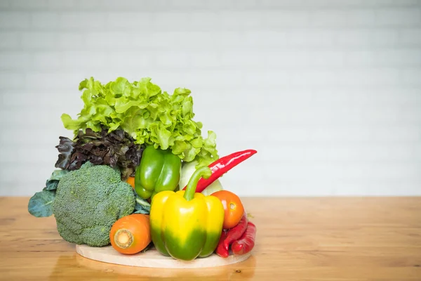 Una Selección Verduras Frescas Para Una Dieta Saludable Para Corazón —  Fotos de Stock