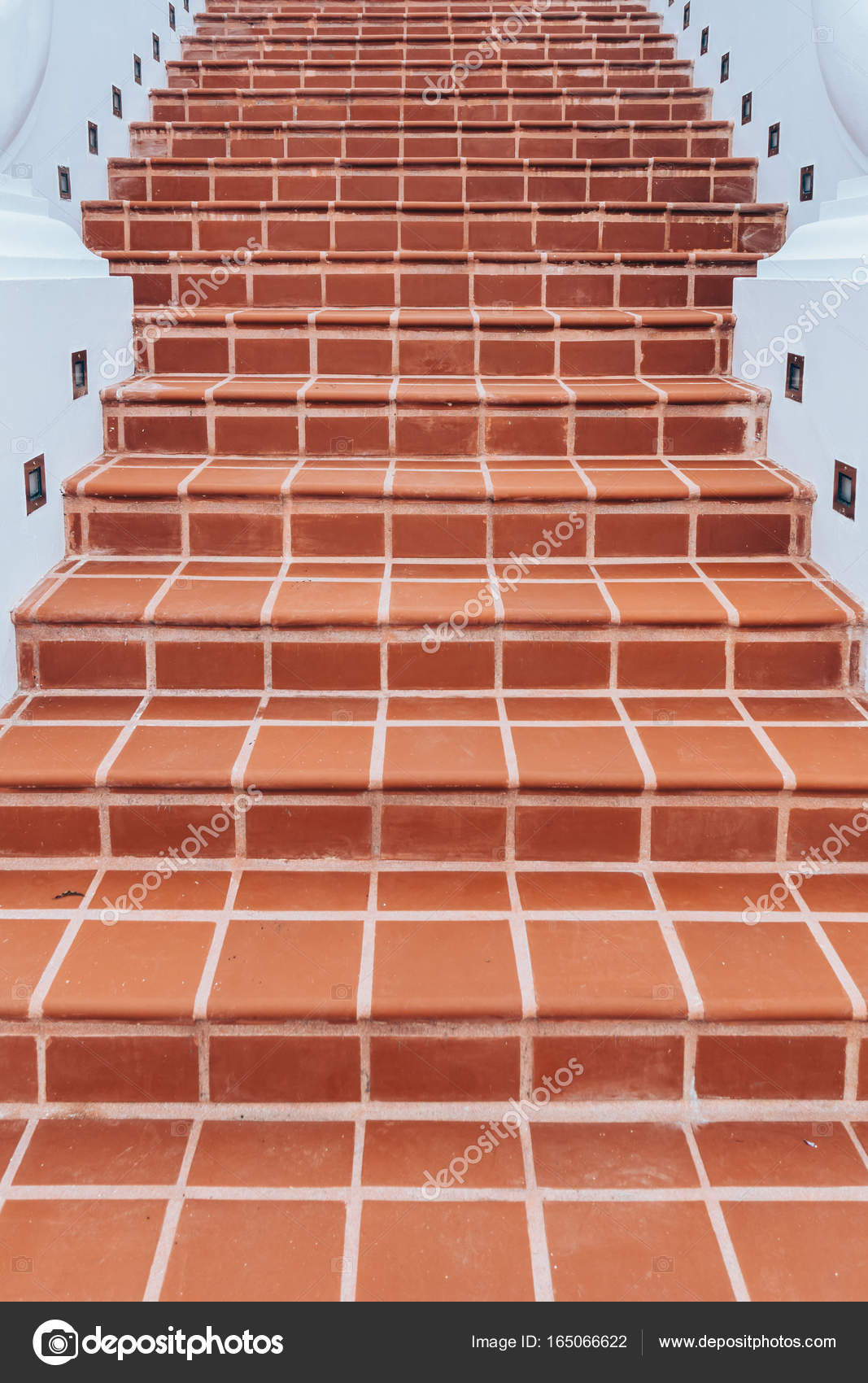 Tiled Steps Outside A Temple With White Wall Surround Stock Tiled Steps Outside A Temple With White Wall Surround Stock Photo