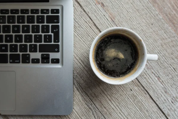 Taza Café Para Mañana Vista Superior — Foto de Stock